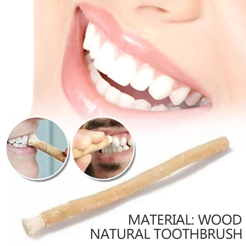 Natural Wooden Toothbrush Miswak Siwak – Traditional Arak Miswaak Manual Teeth Whitenerer